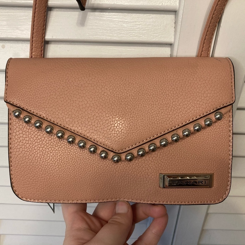 NWT Tahari Pink And Silver Small Crossbody Bag - Picture 2 of 16